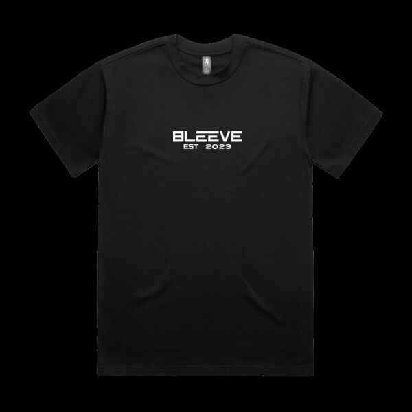 BLEEVE EST Heavy Oversized Tee | White Print  Thumbnail